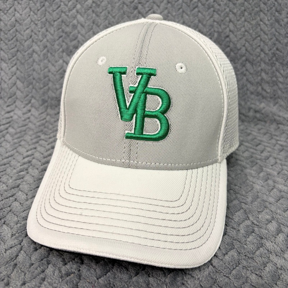 OC SPORTS Baseball Cap VB Logo Mens L/XL Grey White Mesh Back Trucker Hat